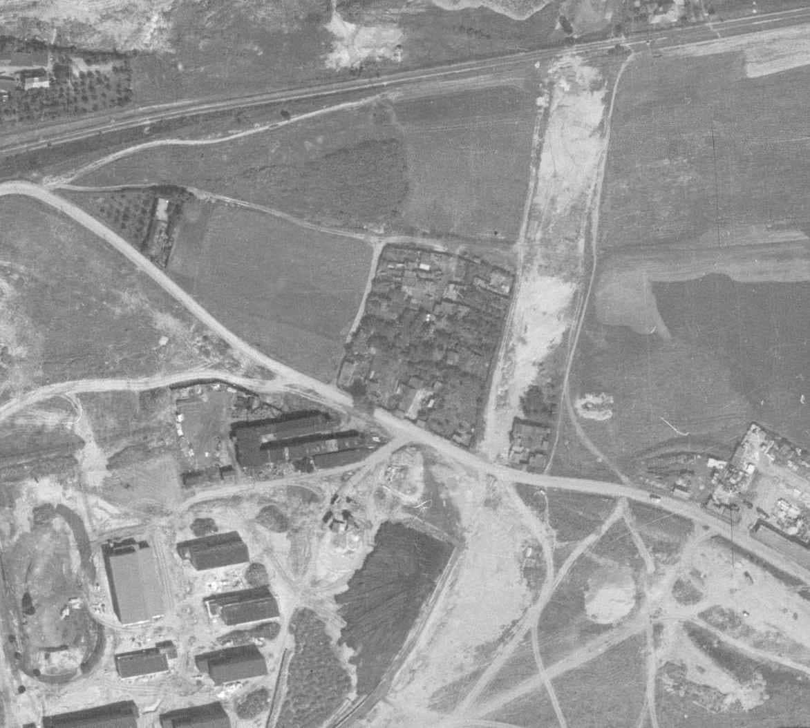 nouzova-kolonie-k-vackovu-letecky-snimek-1966