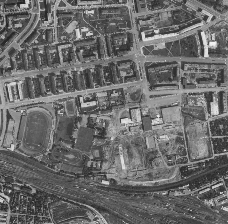 nouzova-kolonie-zahradky-letecky-snimek-1975