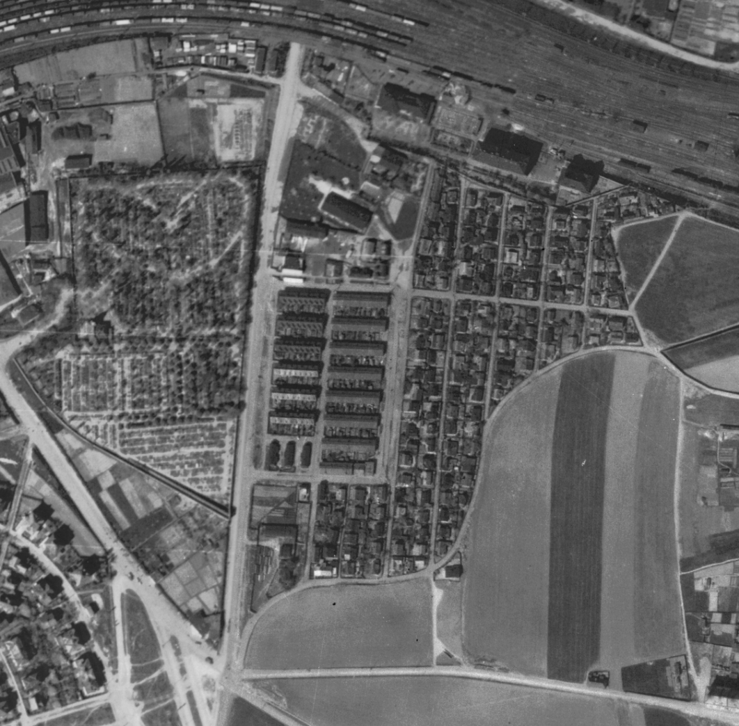 nouzova-kolonie-pod-bohdalcem-letecky-snimek-1945